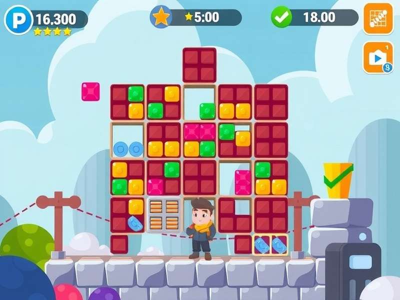 Block Blaster Poki गेम इंटरफेस