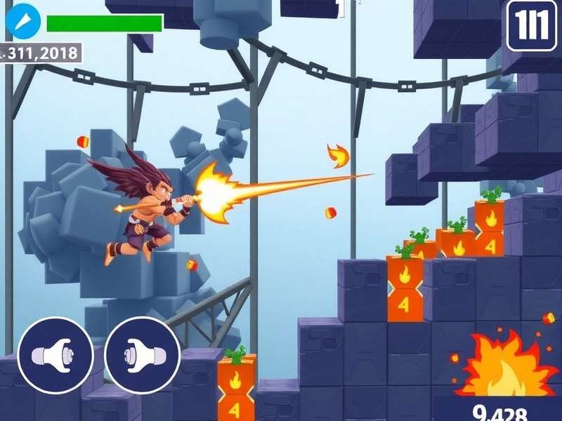 Close-up of a mobile phone screen showing the Block Blast game interface with colourful blocks