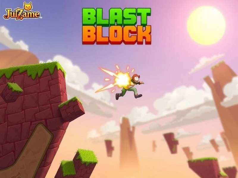 Blast Block gameplay showing advanced block matching strategy on mobile device
