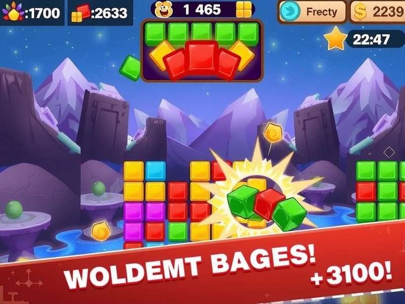 A player deeply engaged in a Block Blast Offline game session on a tablet