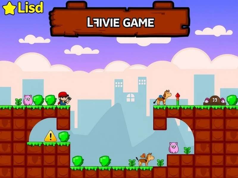 Screenshot of Blocky Game showing a grid filled with colorful blocks