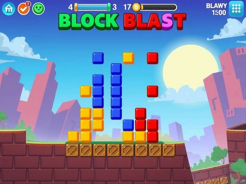 Advanced Block Blast gameplay showing strategic block placement