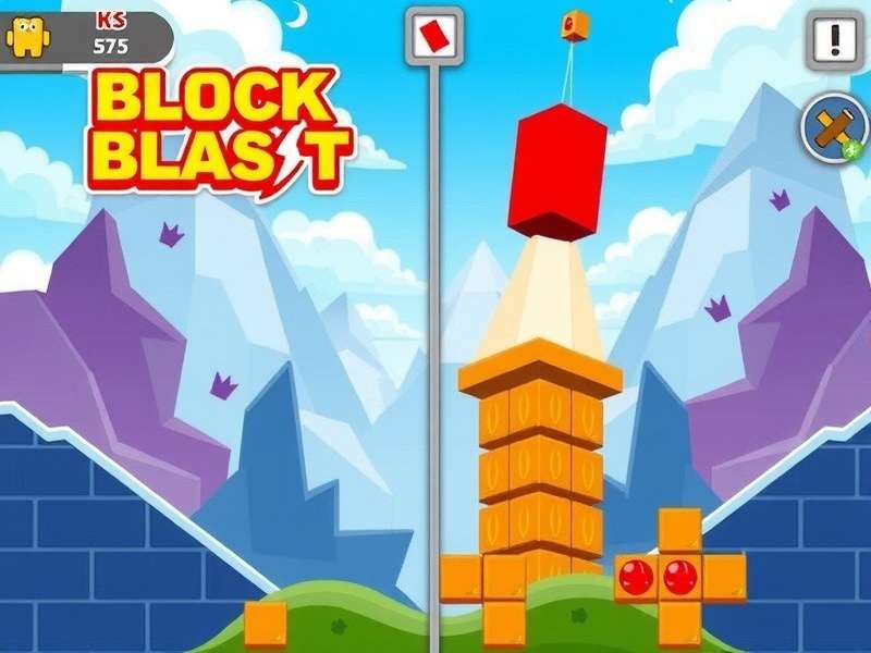 Visual strategy guide for Block Blast Gratis showing block patterns and high-score gameplay