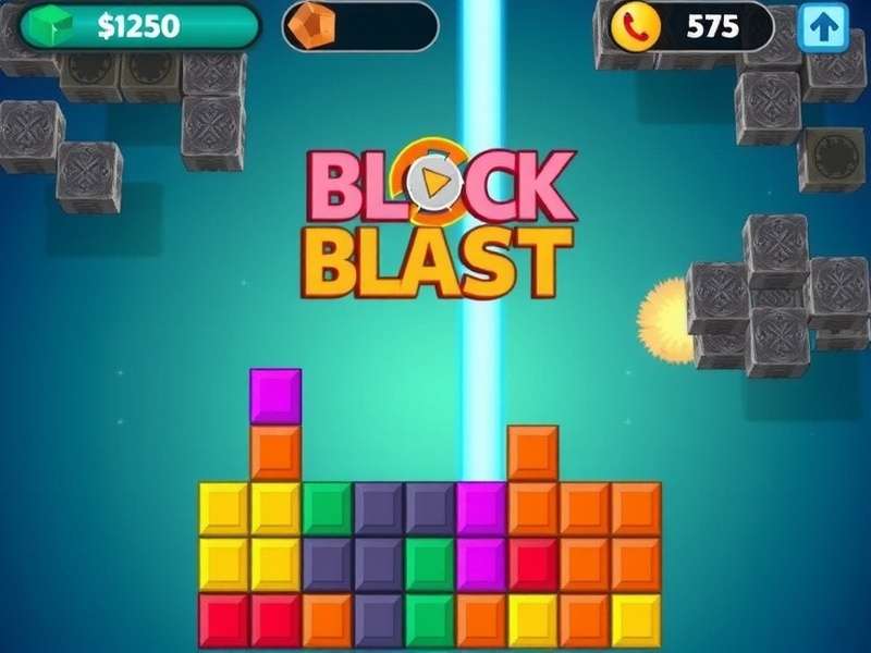 Block Blast Gameplay on Mobile Screen