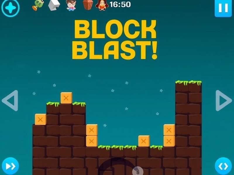 Block Blast game screenshot showing advanced strategy