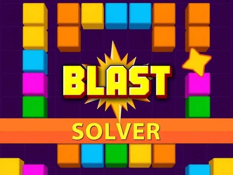 Block Blast Solver interface showing puzzle grid and solution hints