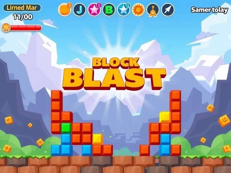 Block Blast Jogar gameplay screenshot showing colorful blocks and high score