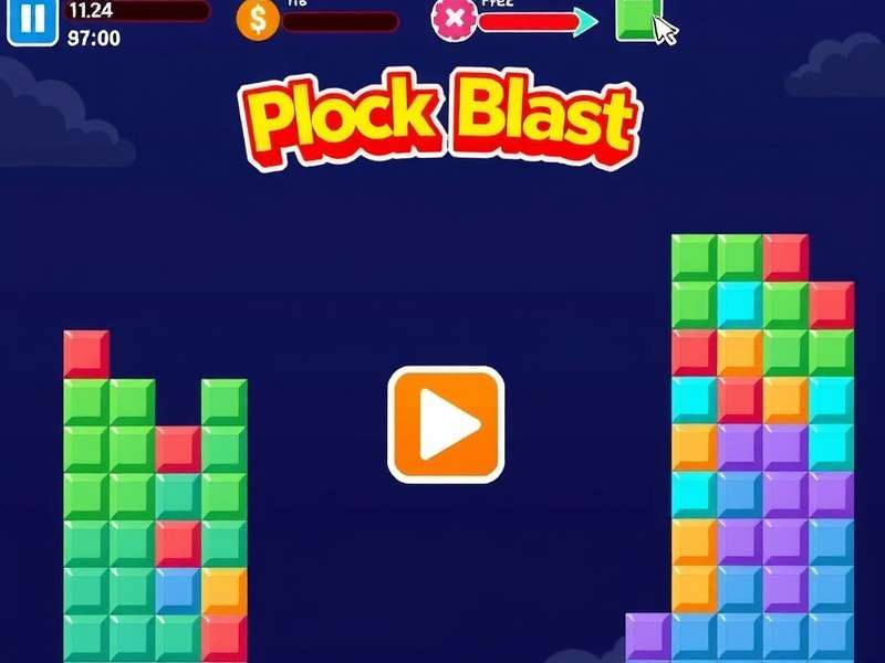 Block Blast Poki gameplay screenshot showing colorful blocks and high score