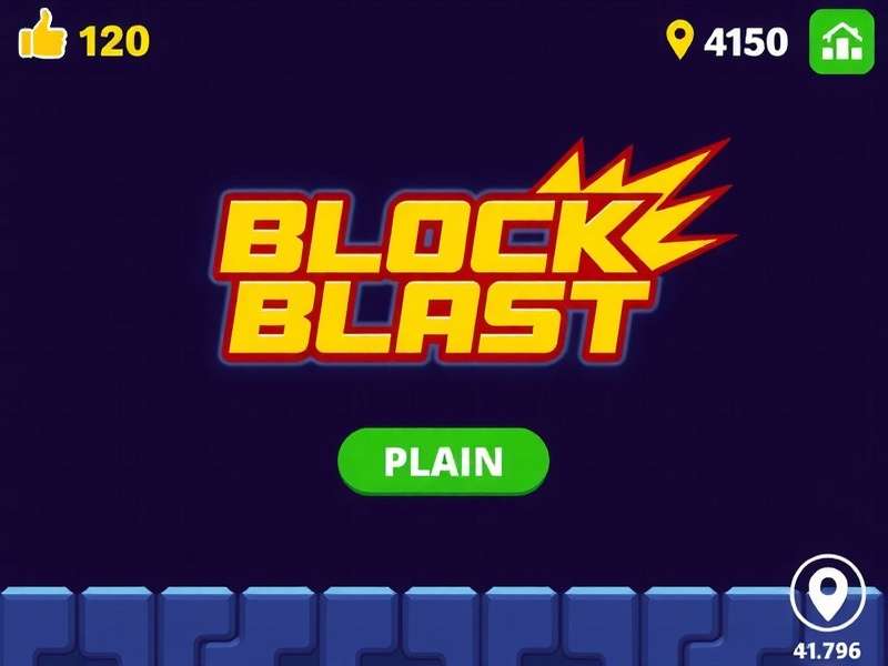 Block Blast gameplay screenshot showing colorful blocks