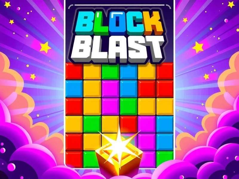 Block Blast Gameplay on a smartphone showing high score and colorful blocks