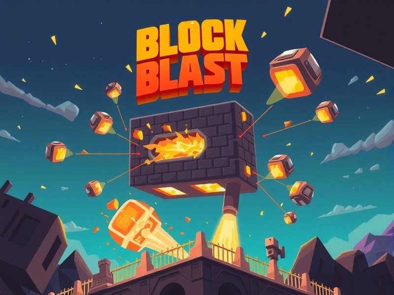 Block Blast Gameplay Interface - Colorful Blocks on Grid