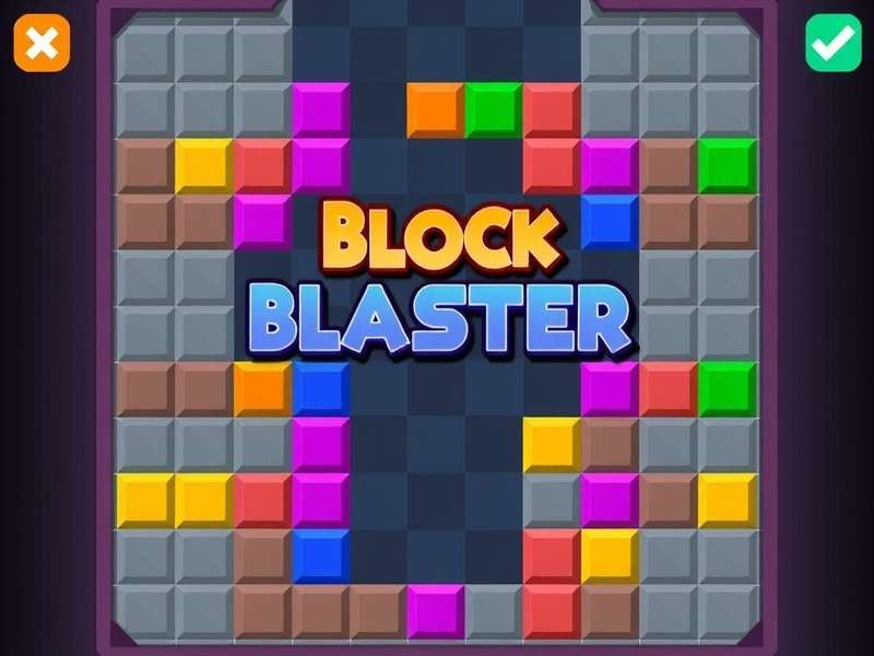 Block Blaster Puzzle gameplay screenshot showing colorful blocks on a board