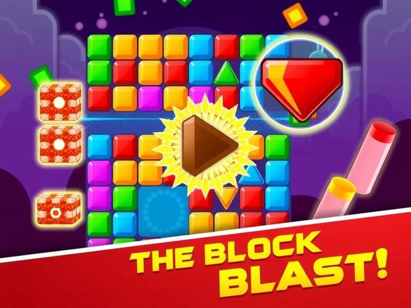 Block Blast game interface showing colorful blocks and grid layout for Indian players