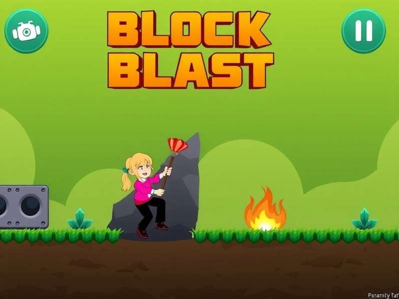 Block Blast Game Free - 8x8 puzzle grid with colorful blocks and combo effects