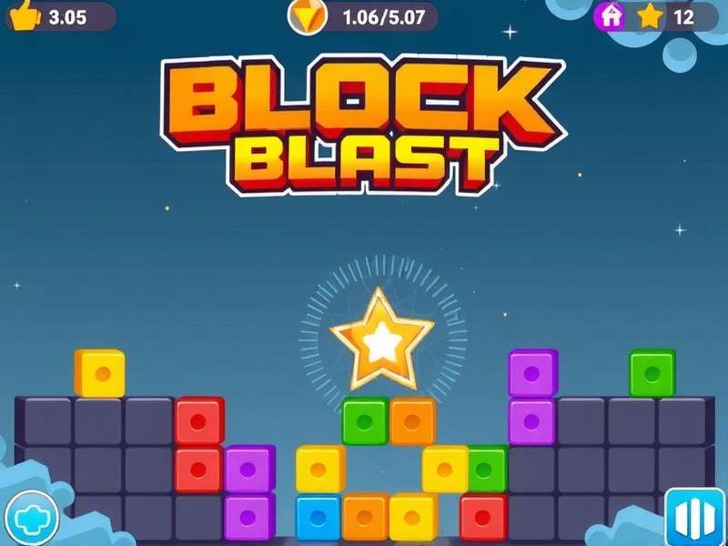 Block Blast Free gameplay screenshot showing colorful blocks and scoring