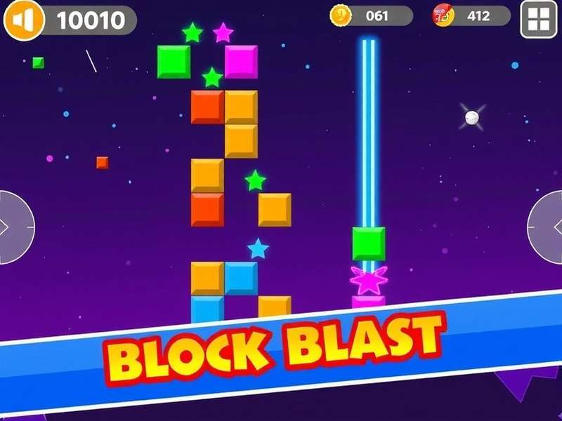 Block Blast App gameplay screenshot showing colorful blocks on a 9x9 grid