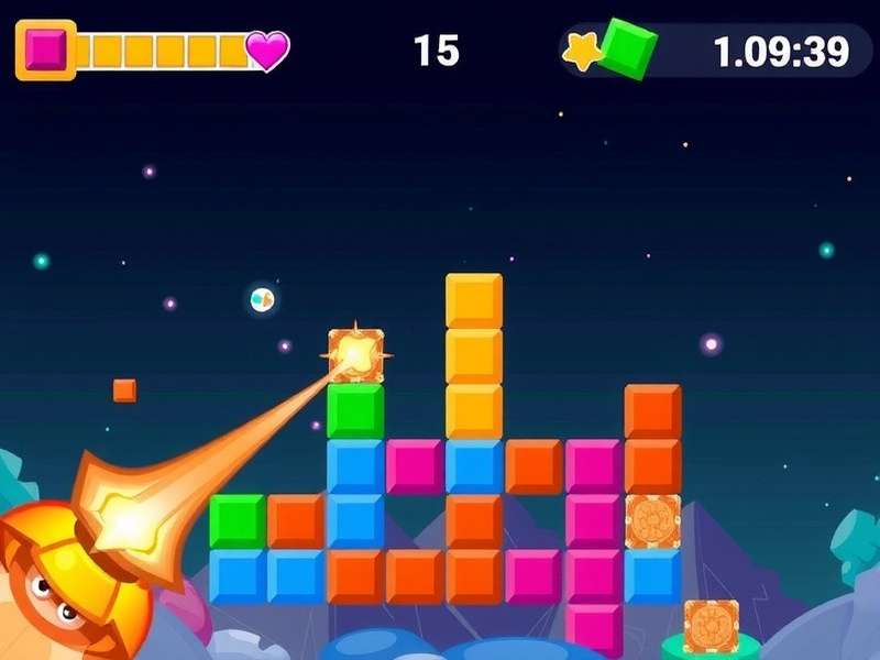 Block Blast gameplay phases chart showing Foundation, Acceleration, and Mastery stages