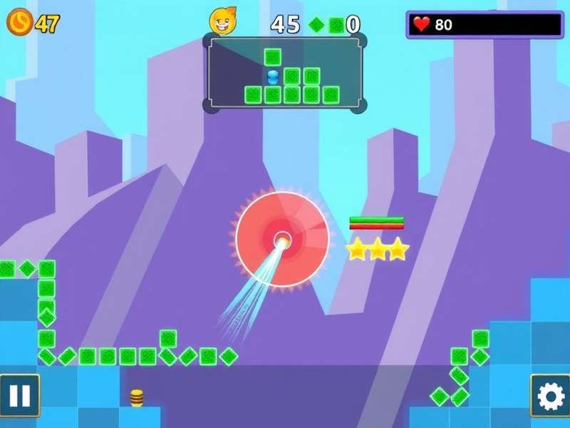 Block Blasters Gameplay advanced strategy board showing corner anchor positioning and cascade chain setup with colored block placements