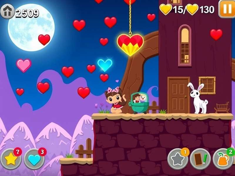 Block Blasters Valentine - Love Edition gameplay showcase with hearts and blocks
