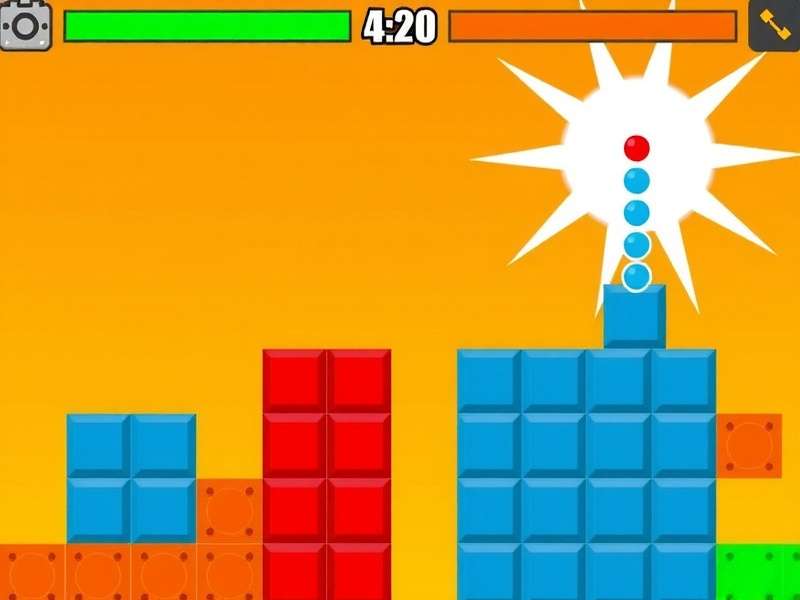 Block Blaster game being played on a mobile device with vibrant blocks and high score display